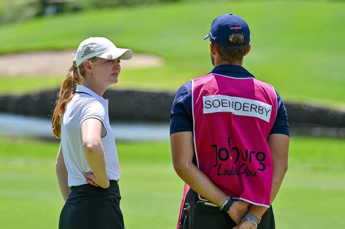 SLadiesTour's tweet photo. Co-leader #inthehouse!
Smilla Tarning Sønderby from Denmark matches Alice Hewson's 5-under 67 to grab a share of the clubhouse lead....
2023 #JoburgLadiesOpen | Modderfontein Golf Club
#sunshineladiestour #WeGotGame https://t.co/sp8W53Mq4U