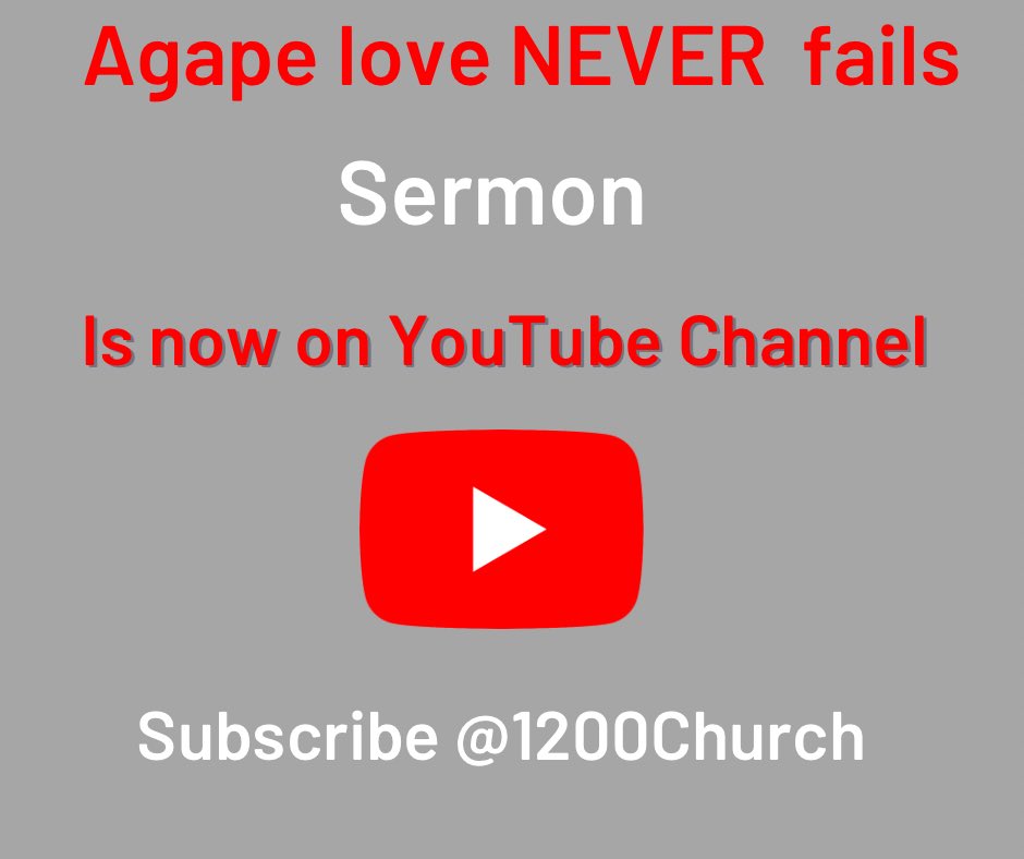 #Agape #Agapeloveneverfails #youtubechannel #newvideo #subscribetomychannel #1200church 
#lovegodloveoneanother
#makehimknown