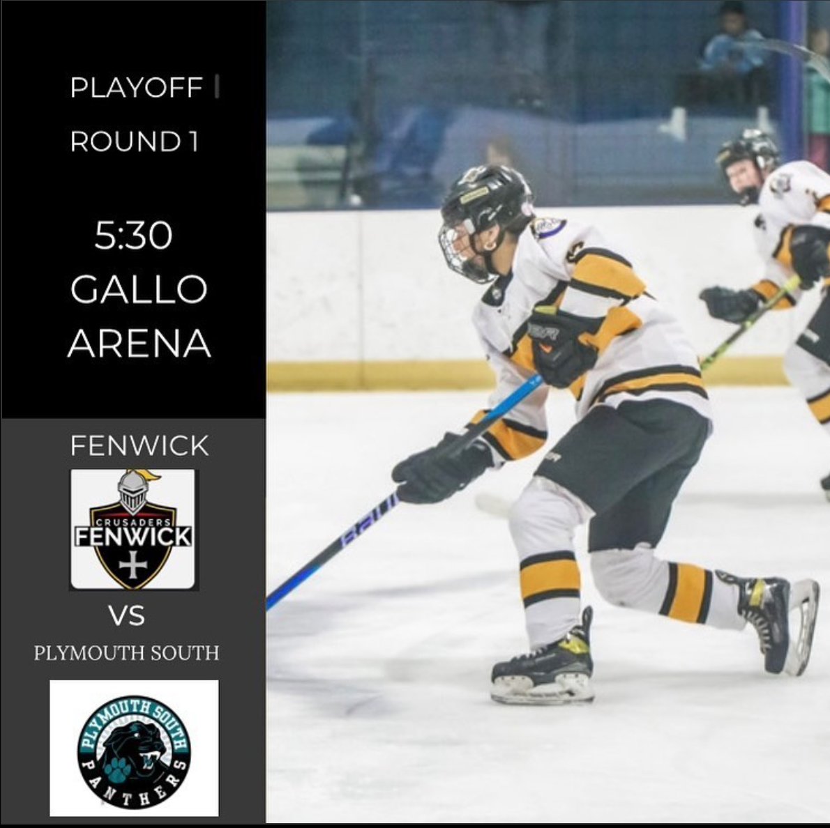 The girls are on the road today to face Plymouth South in the first round of the playoffs. Puck drop at 5:30 at Gallo Arena #wearefenwick <a href="/We_Are_Fenwick/">Fenwick Crusaders</a> <a href="/MattWilliams_SN/">Matt Williams</a> <a href="/MIAA033/">MIAA</a> @salemnewssports