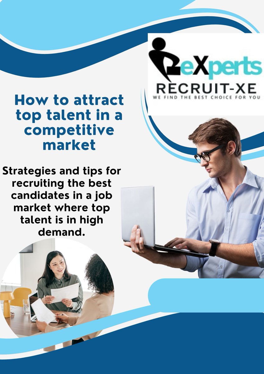 Attracting top talent in a competitive job market can be a challenging task for any organization. Offering competitive compensation and benefits, Employee referrals Social Media platforms and attending job fairs are the most effective ways to attract top talent.#attractingtalent