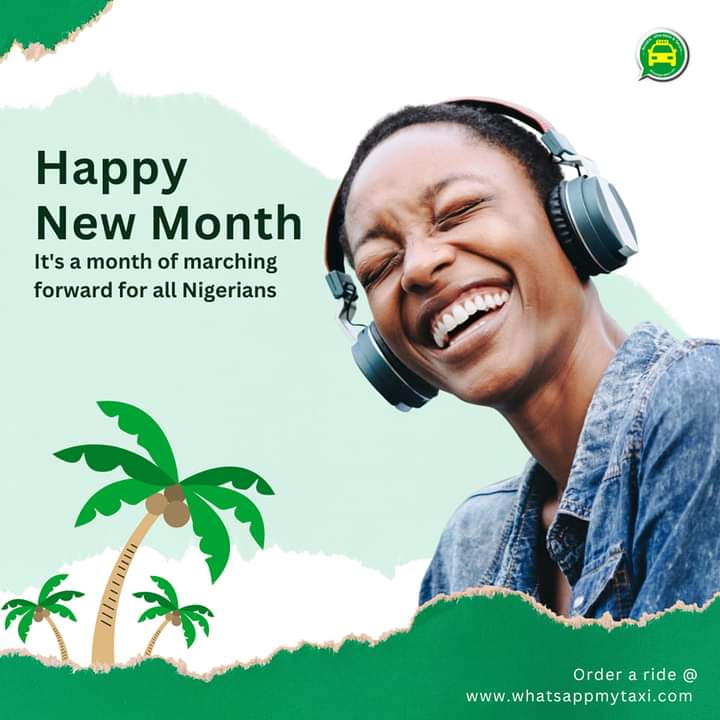 Happy new month to you all, welcome to the month of March a month of marching forward for all 💚

#taxiservices #taxinigeria #whatsappmytaxi #whatapp #taxidriver #whatappstatus #taxify #taxicab #taxiafrica #taxiagent #HappyNewMonth