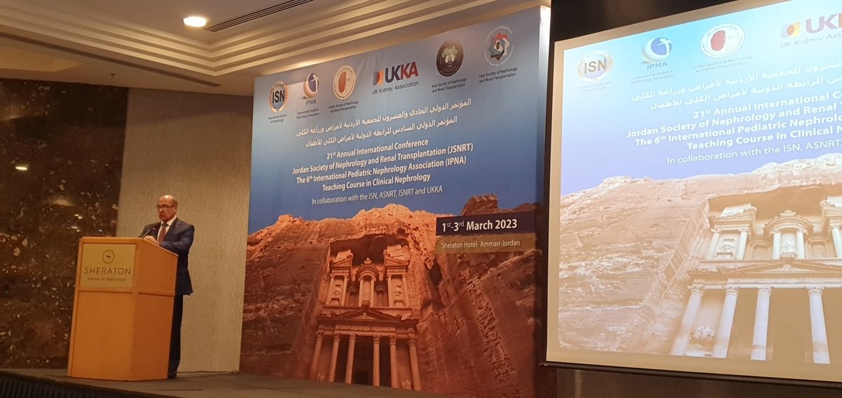 Great yo part of the Jordan society of nephology and transplant  for UKKA, with Mohammad, President opening the meeting