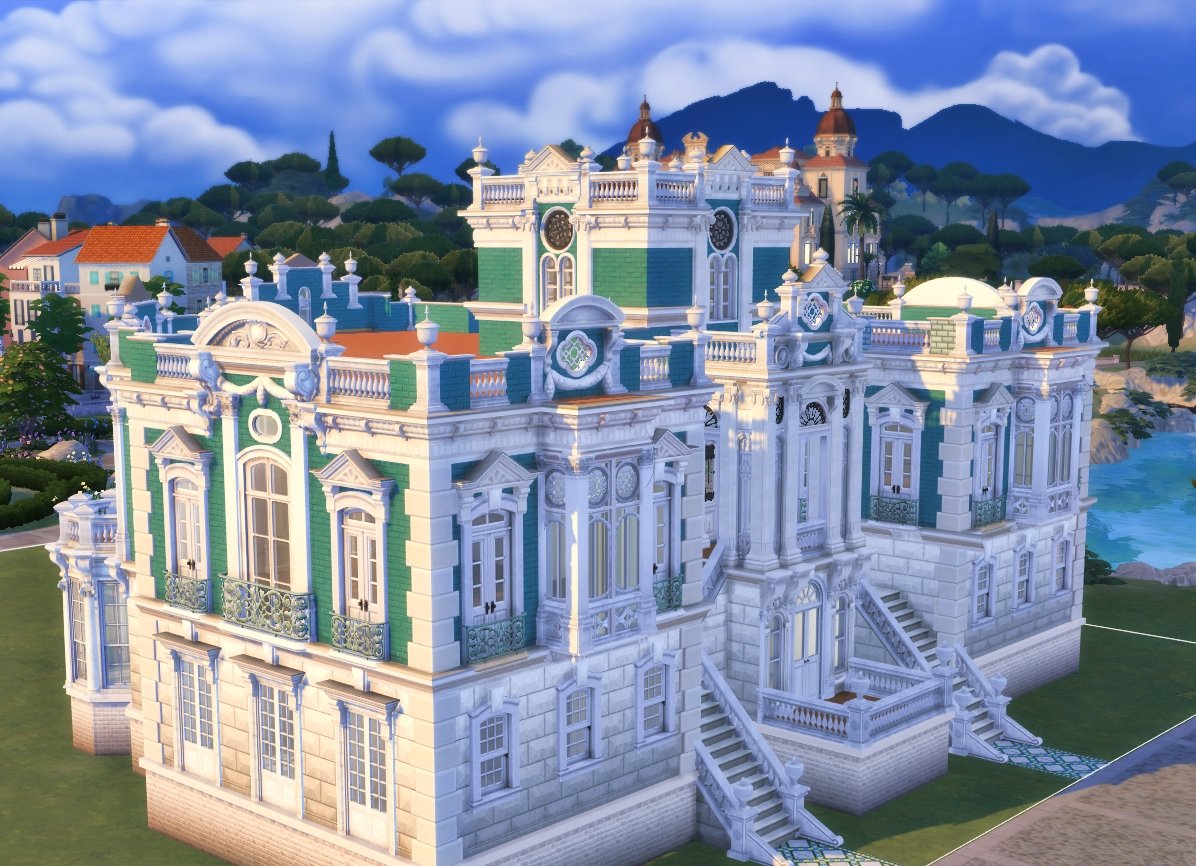 I think this is one of my favourite houses I've built so far! I find it very elegant and gives me the vibes of an early 20th century mansion in Havana 🌴. I hope you like it! ❤️#TheSims4 #ShowUsYourBuilds