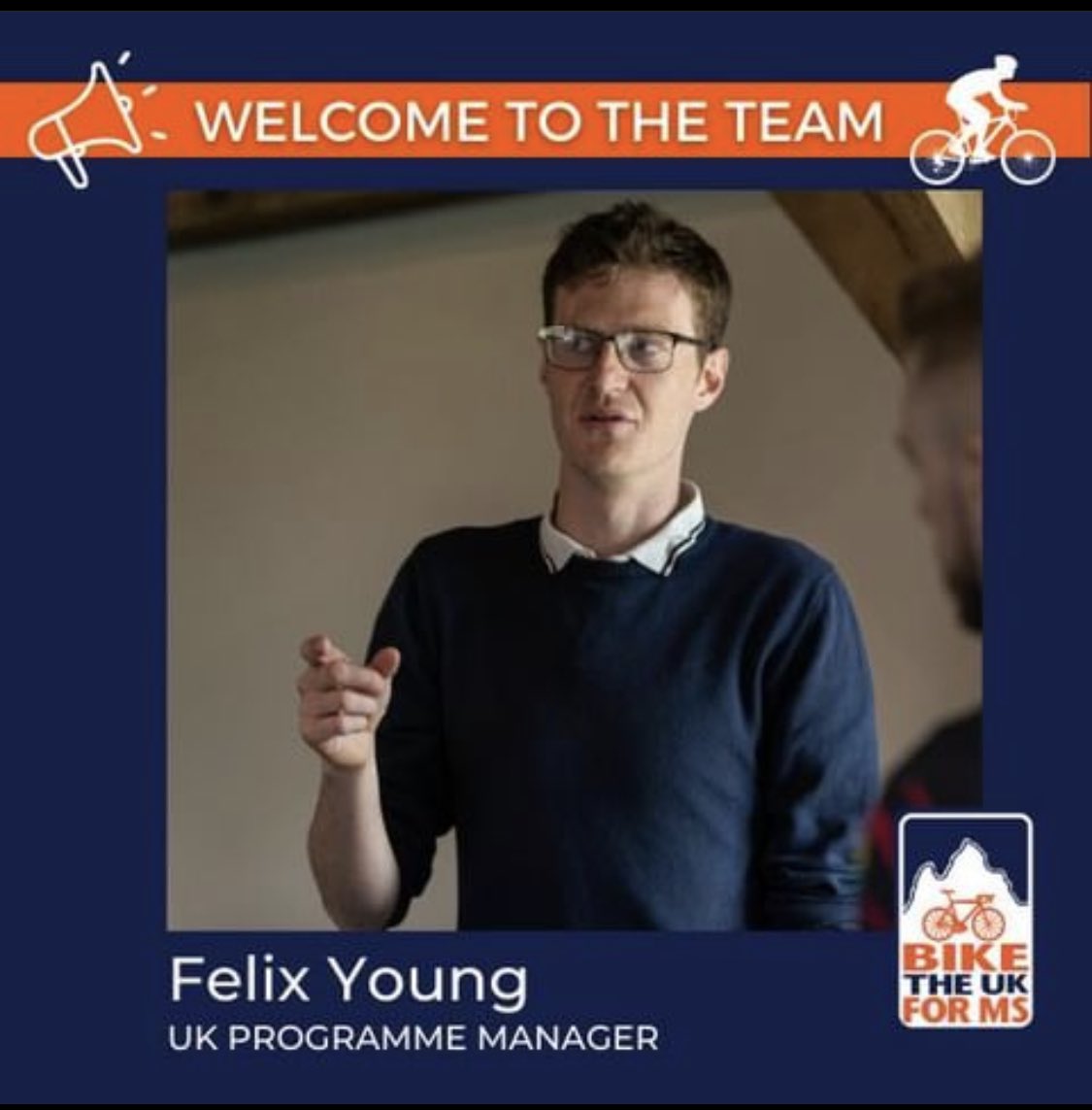 It’s an absolute pleasure to announce our newest member of the team here at BTUKFMS.. Felix Young, our UK Programme Manager🙌🏼😆 

We’re thrilled to introduce you to Felix, an avid cyclist with an extensive background in coaching and event organisation🚴‍♀️

biketheukforms.org/meet-felix-you…