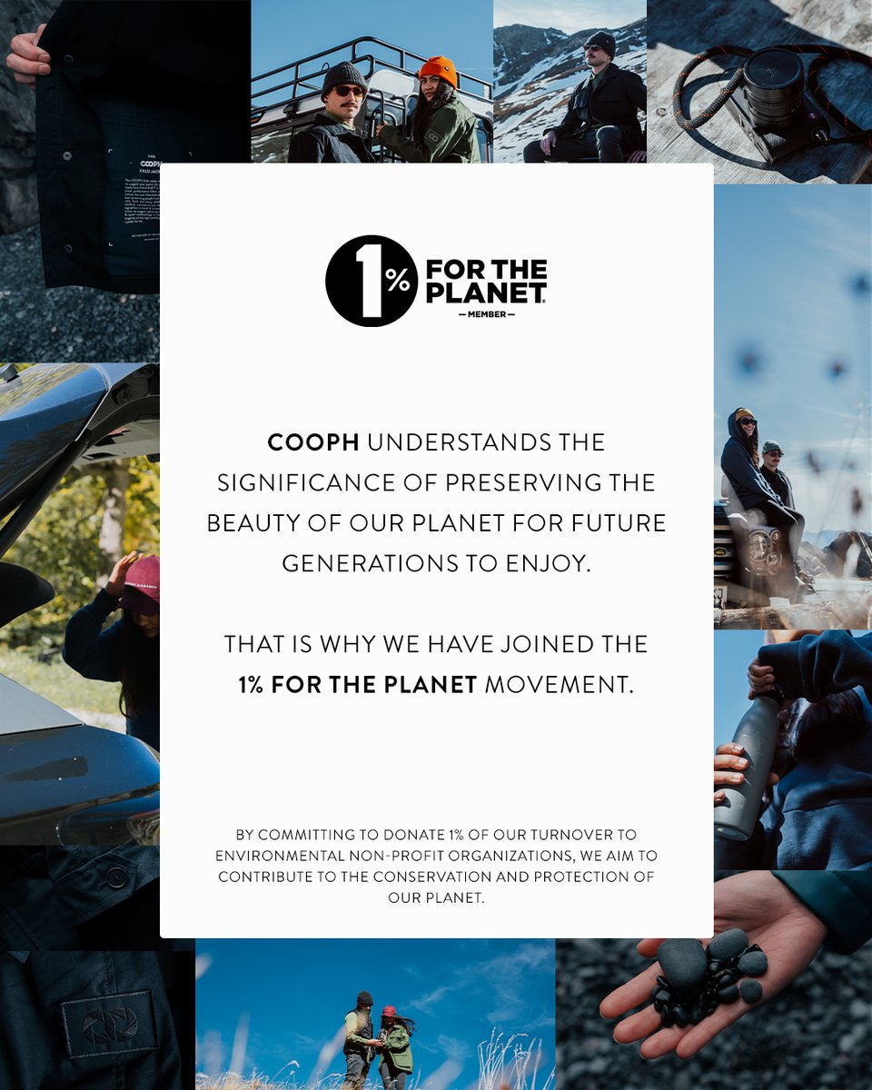 We believe in taking action to protect the planet, and that's why COOPH has joined the 1% for the Planet movement. By donating 1% of our turnover to environmental non-profit organizations, we're committed to making a positive impact on the environment.🌍🌱
#onepercentfortheplanet