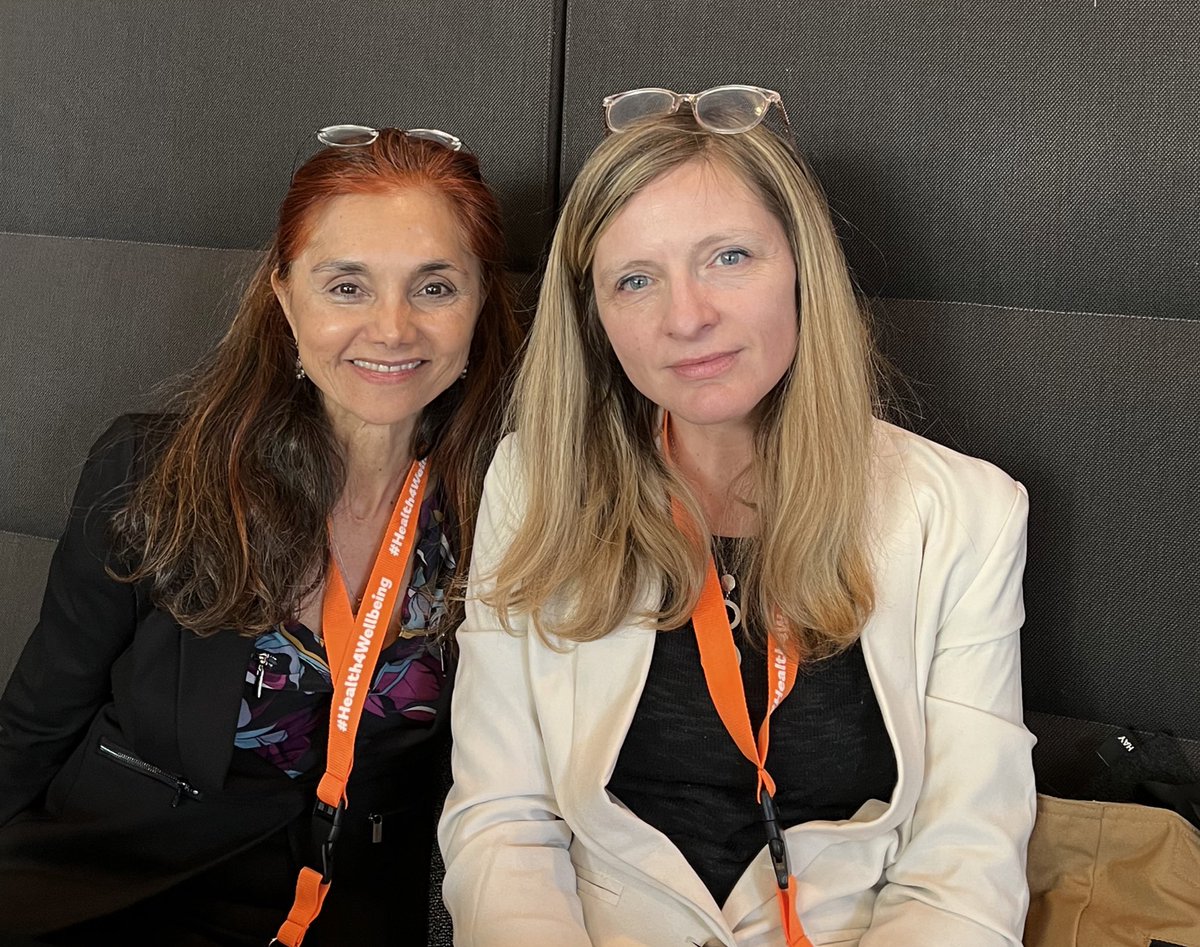 Terrific to discuss ways to measure what matters, to reorient #Economy4Health &amp; wellbeing, with <a href="/RominaBoarini/">Romina Boarini</a> Director, OECD Wellbeing Inclusion, Sustainability and Equal Opportunity Center.  #health4wellbeing