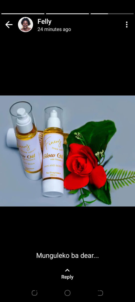 We have arrived, finery Glow oil is here @thefinery_Ug