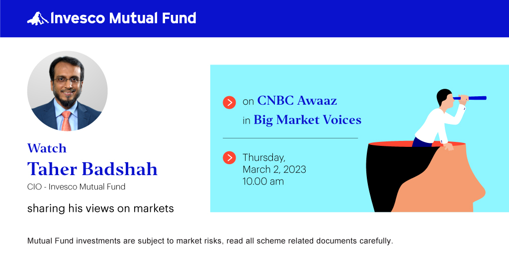 Tune into CNBC Awaaz at 10:00 am. on Thursday, 2nd March 2023 to watch Mr. Taher Badshah in conversation with Anuj Singhal and Virendra Kumar.

#BigMarketVoices #marketnews #Markets #CNBCAwaaz