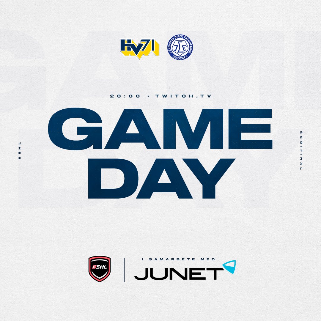 Semifinal!

🆚 Leksands IF
🕗 20:00
📺 twitch.tv/eshlse

#HV71