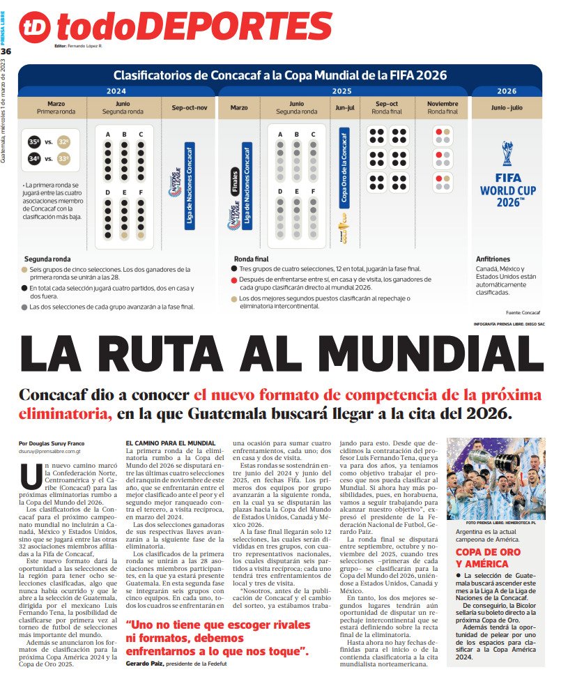 Prensa Libre On Twitter RT tododeportes pl Portada VamosGuate 