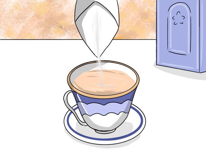 「pouring saucer」 illustration images(Latest)