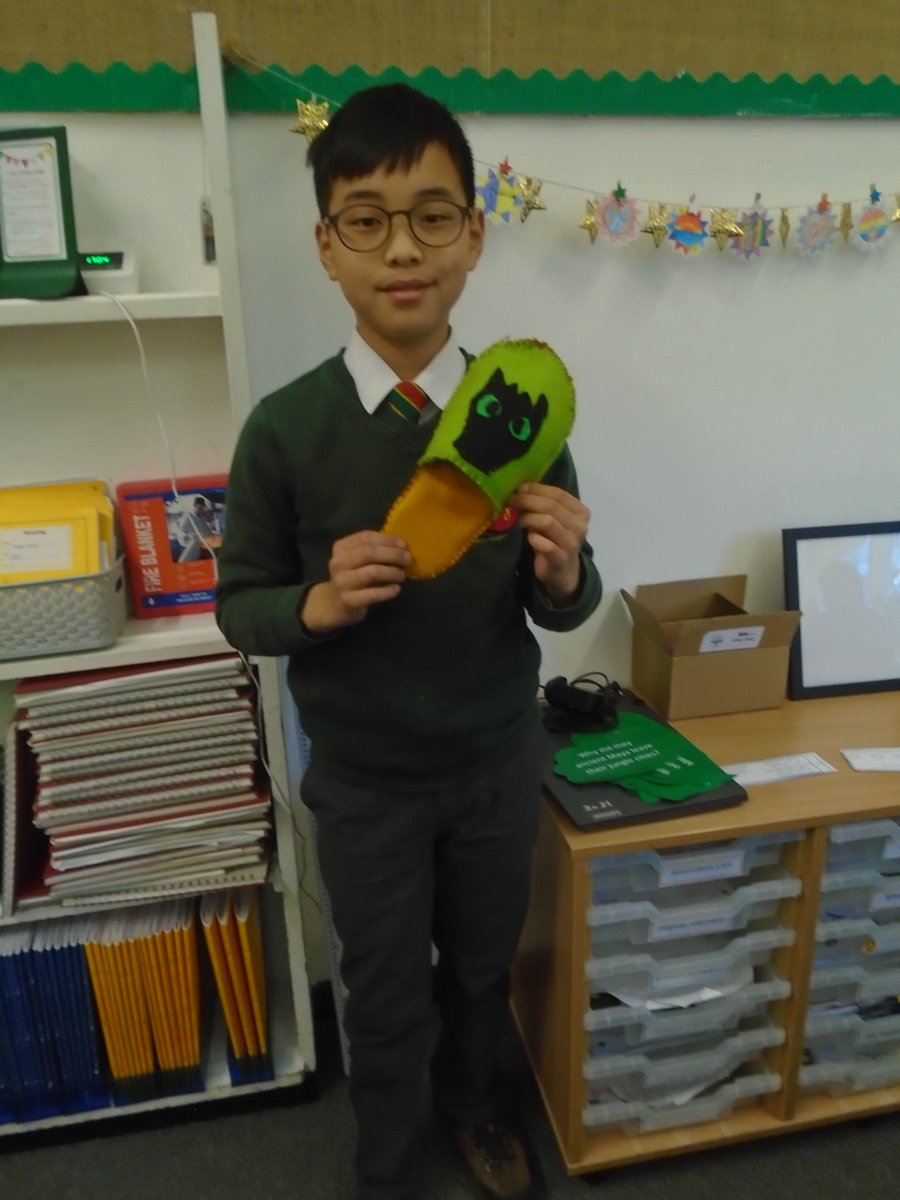 Last term's DT learning saw Brentor developing their sewing skills and creating slippers.