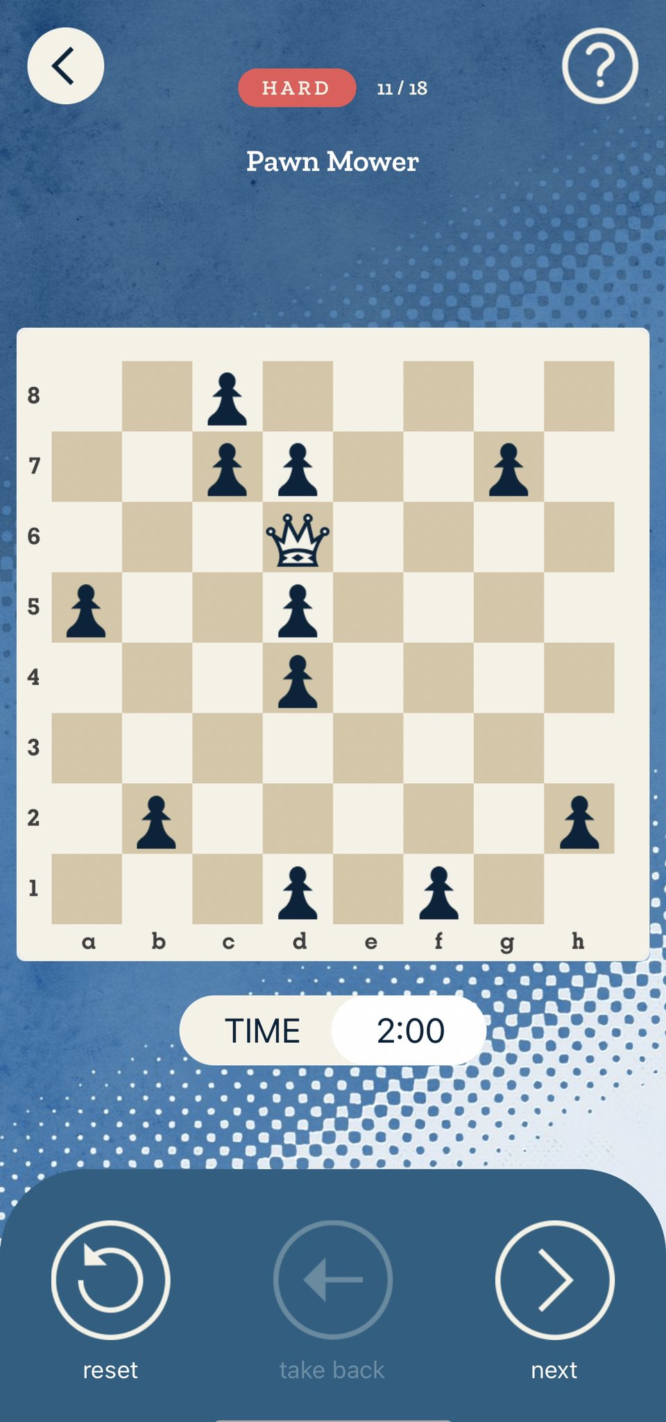 Maurice Ashley on X: Visualization training: How can the queen capture all  11 pawns in exactly 11 moves? The pawns do not move or protect each other.  (From my app Maurice Ashley