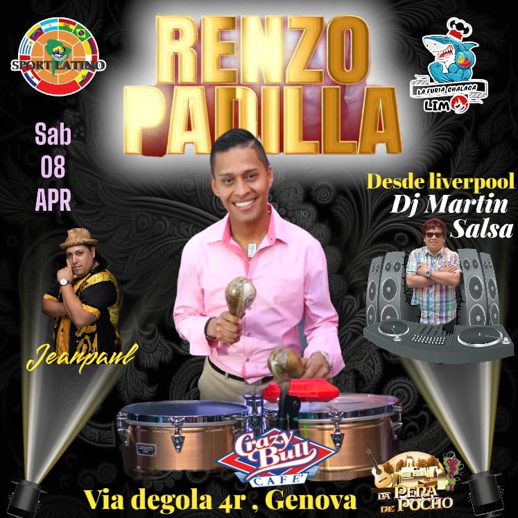 DjMartinsalsa's tweet photo. Sabado Espectacular , concierto Del Borincaico RENZO PADILLA Noche de SALSA ! NO TE LO PIERDAS
+ desde Liverpool DJ MARTINSALSA Liverpool UK y Jeanpaul de Genova
Sabado 8 Abril 2023
9pm @Crazybullgenova Eventi
Via Degola 4, Genova, Italy
RESERVA YA
+39 334 245 9969 https://t.co/xHZ9Wu1k44