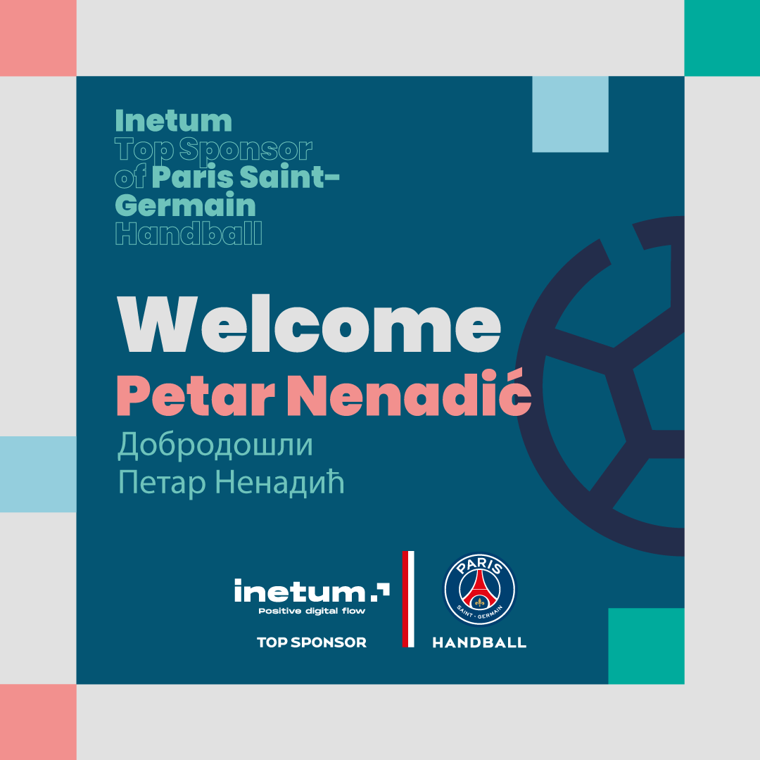 inetum_fra's tweet photo. [#Sponsoring 🤾‍♂️] les 27 000 collaborateurs d'Inetum souhaitent la bienvenue à Petar #Nenadic parmi les 🔴🔵, et un prompt rétablissement à @NKARABATIC 🤝🏼

@psghand #ICICESTPARIS #PSG #Handball #WeAreInetum https://t.co/3a3kRLYA2v