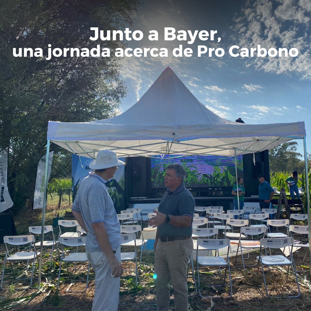 El día de ayer tuvimos la oportunidad de participar de la jornada #PROCARBONO de @bayeragro 🙌 

🌎 Esta iniciativa tiene por objetivo reducir la huella de carbono y lograr ‘carbono neutral’. Así, Bayer une productores y empresas interesadas en mejorar la sustentabilidad!