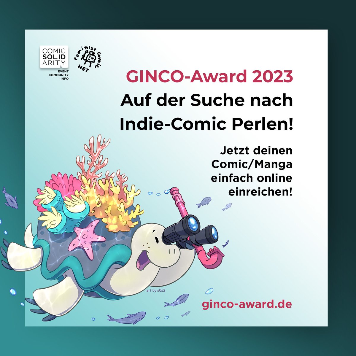 Call for Artists! Reicht eure Comics und Manga des Vorjahres beim #GincoAward ein, um ein Preisgeld zu gewinnen! Das online Teilnahmeformular ist bis 31.3. geöffnet!
#comicaward #indiecomics #indiemanga #CallForSubmissions