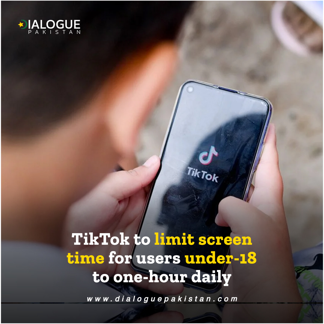 DialoguePak's tweet image. TikTok announced Wednesday that every user under the age of 18 will soon have a default 60-minute daily screen time limit, in order to prevent teens from endlessly scrolling.

#DialoguePakistan #Tiktok #AgeFactor #Timmer #Limit #ScreenTime