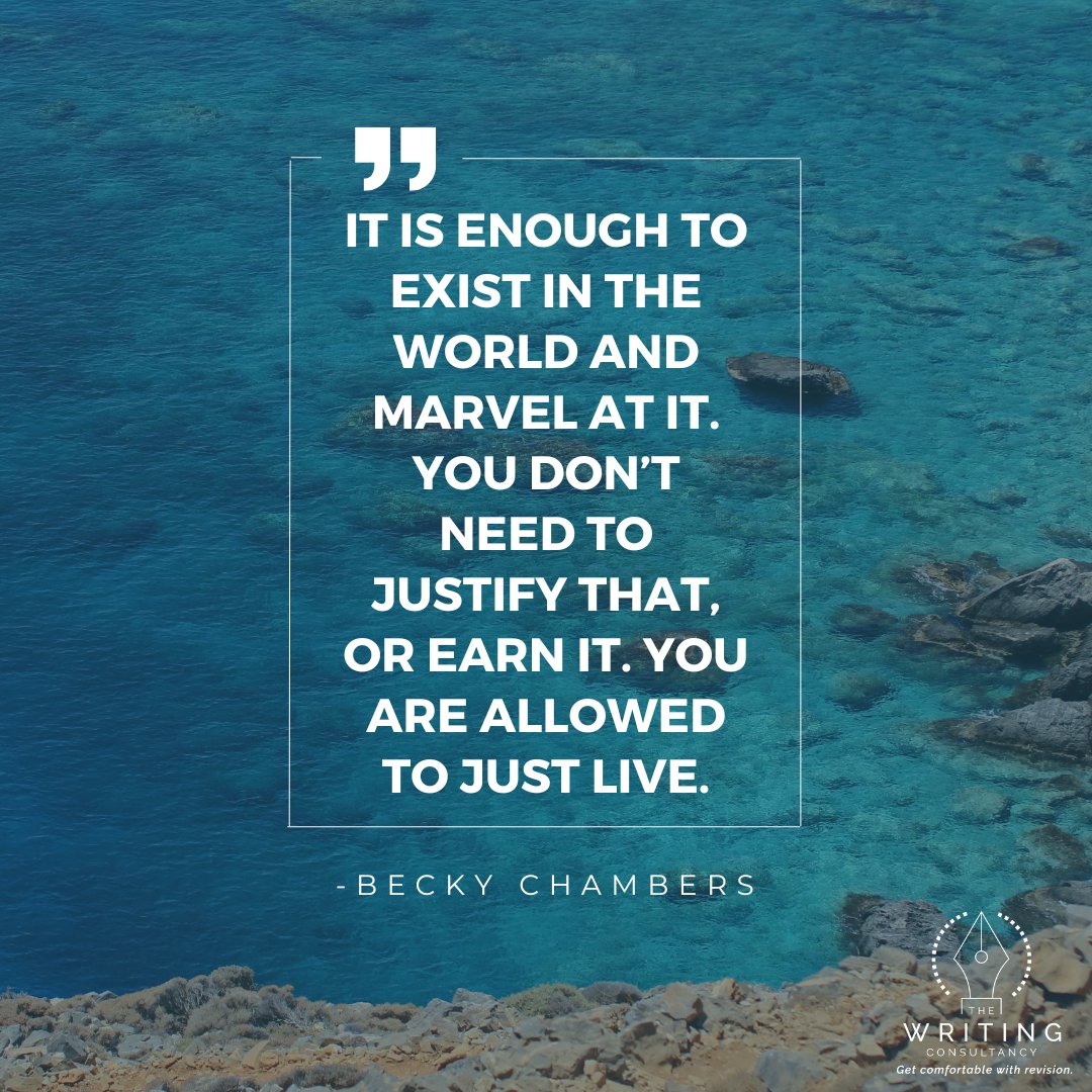 A little bit of inspiration for your Wednesday from Becky Chambers, one of the greatest Sci-fi writers of our time!