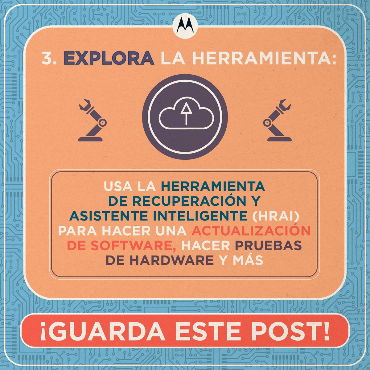Atrévete a leer y probar nuestra Herramienta de Recuperación y Asistente Inteligente (HRAI)  para diagnosticar y resolver problemas con tu teléfono Motorola. Encuentra más información aquí: lnv.gy/3JDepji