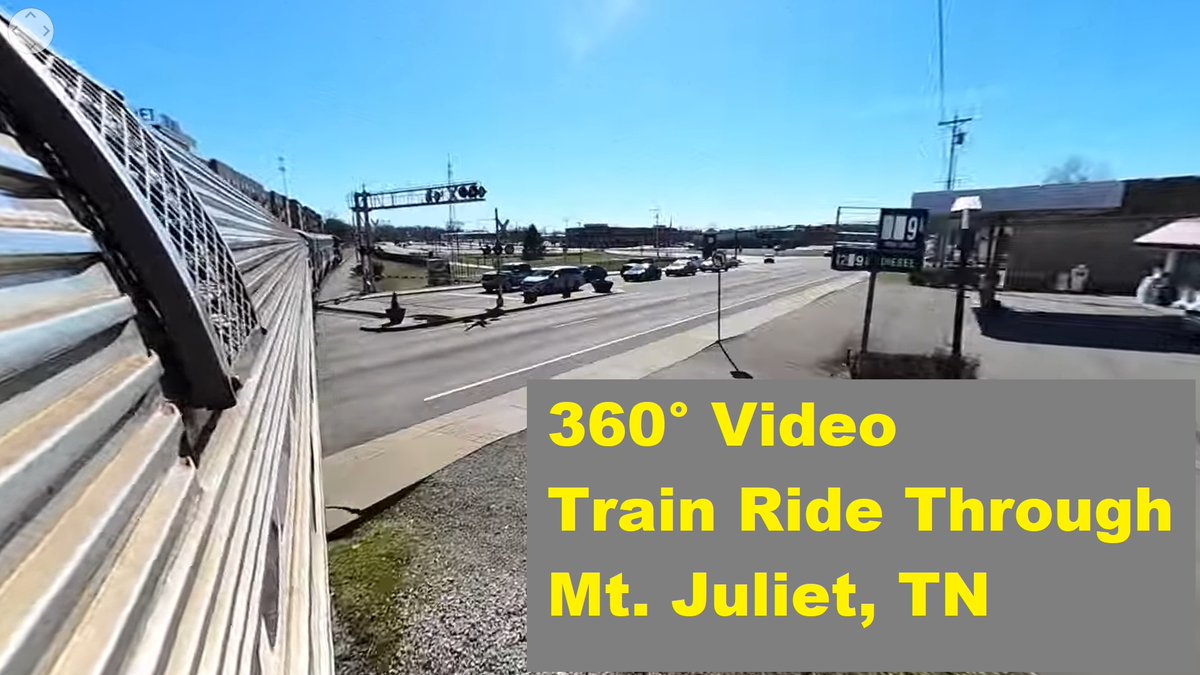 360° Video - Train Ride Through Mt. Juliet on the Nashville & Eastern Railroad youtu.be/MXJdH179Ef0 #MtJuliet #MountJuliet #Tennessee #Train #Railroad #Railway #Railfan