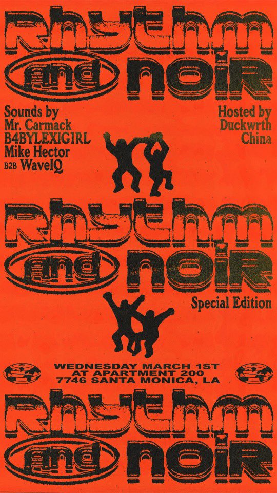 RHYTHM & NOIR TONIGHT | Apt 200 💿 Mr Carmack 💿 B4byLexiG1rl >> Hosted by China & Me ⭐️ Only spinning Soul House & Funk. Do not request Future or Drake.