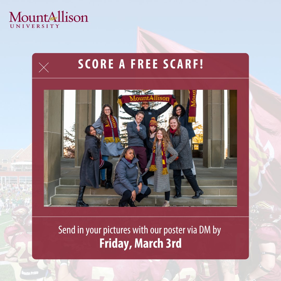 MtA_Admissions's tweet photo. LAST CALL! Received our tabloid in the mail? You have until Friday March 3rd to DM us your selfie with #futuremountie to score a free scarf! https://t.co/JlM8sY2T0n