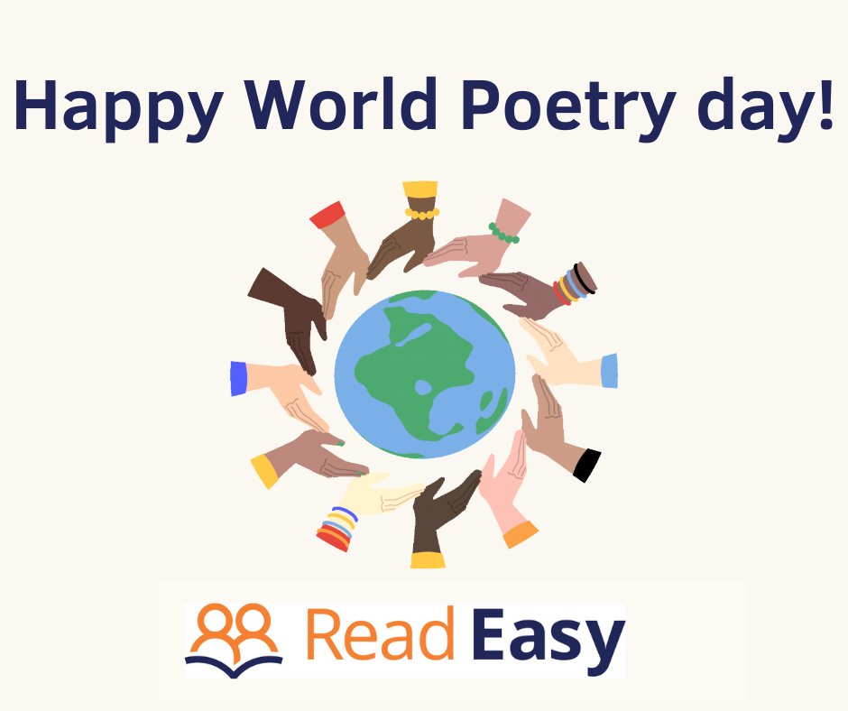 ReadEasyEaling's tweet image. Today is #WorldPoetryDay! 📚✨
Join us as we celebrate poetry today.

Everyone should be able to enjoy the beauty of poetry! 

Find out how you can support our work helping adults in the local community learn to read - readeasy.org.uk/groups/ealing/