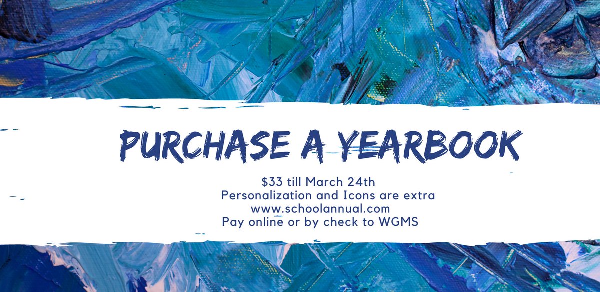 Our yearbooks are officially on sale. Informational flyers are being sent home via students.