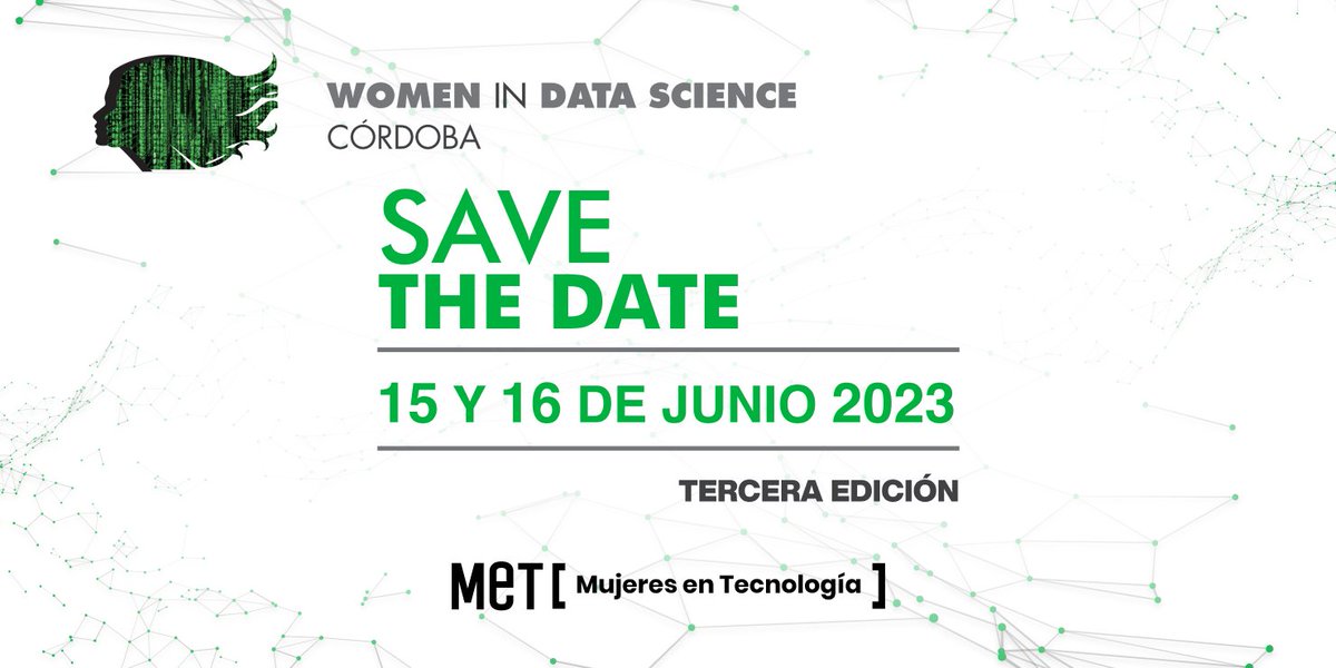 ¿Te interesa la #CienciaDeDatos? ¿Sos una #DataScientist con ganas de potenciar tus conocimientos? Agendá el 15 y 16 de junio de 2023, porque vuelve Women in Data Science (WiDS) Córdoba.