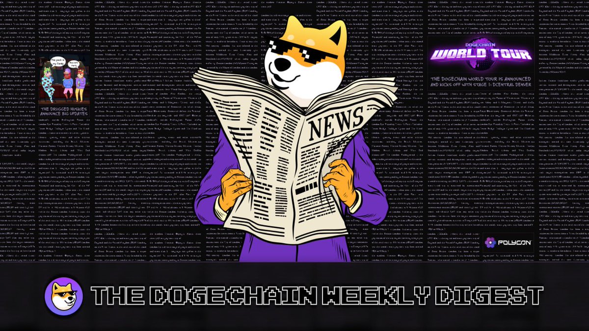 The third issue of our weekly digest has been published, frens! 

👉 bit.ly/3J37AXh

Check it out for some updates from our dev team, a thorough #Polycon2023 summary, and new releases from the Dogechain ecosystem builders bringing utility to #Dogecoin. 🐶 🚀