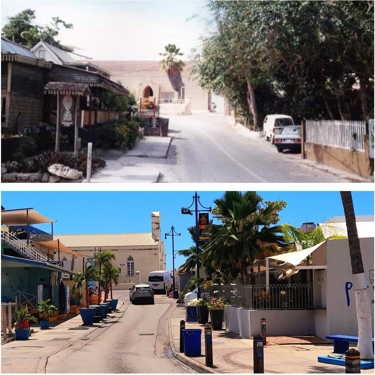 FactsBarbados's tweet photo. St Lawrence Gap then & now #Barbados #stlawrencegap https://t.co/g8EVCjASKN