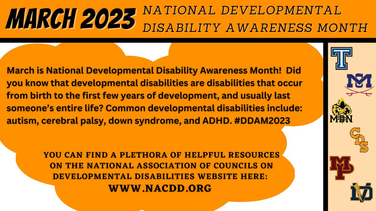 Join us in celebrating March 2023 as National Developmental Disabilities Awareness Month! For more information and to learn more, please visit: NACDD.org.