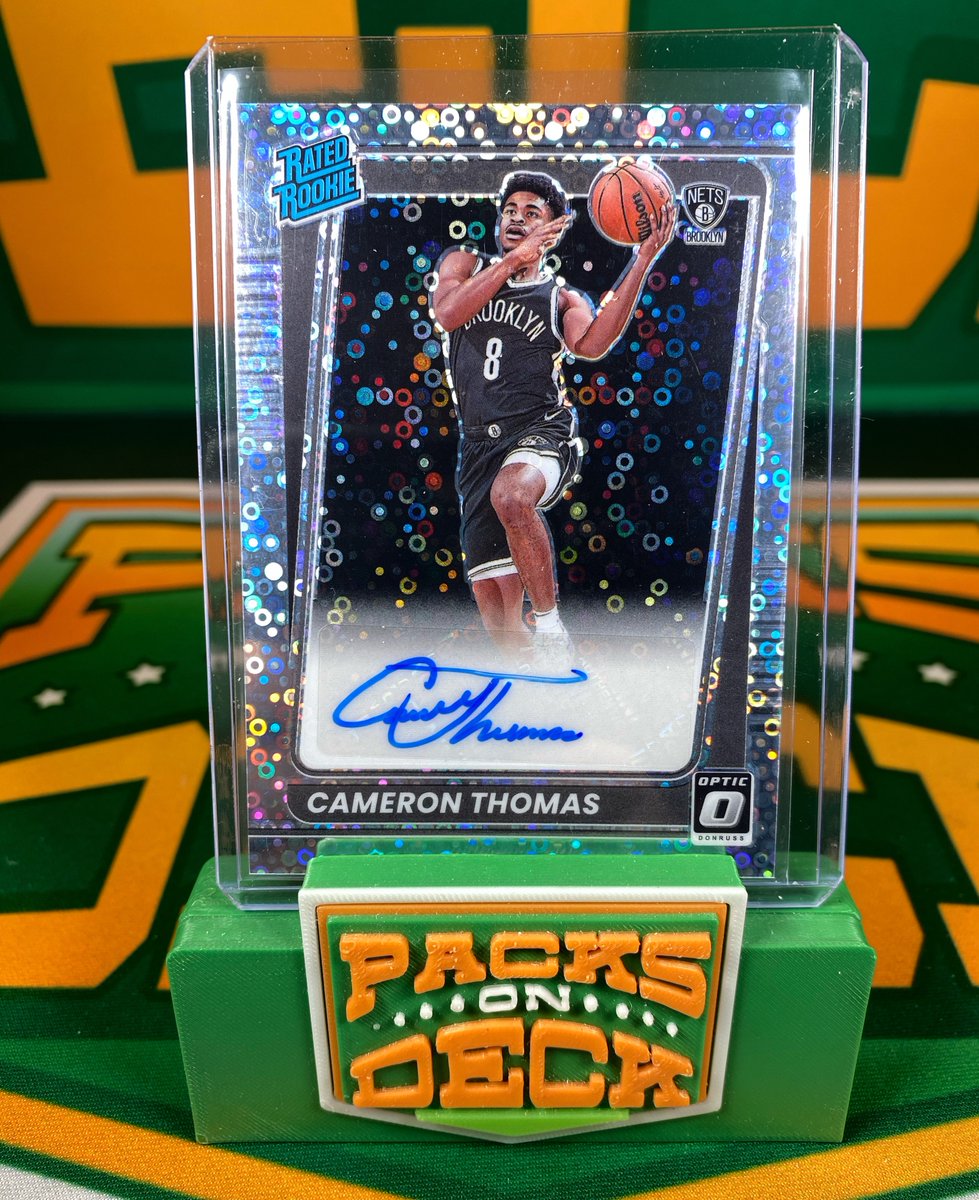 PacksOnDeck's tweet photo. Cam Thomas Optic Disco Auto 🖋️🔥 #TheHobby #Optic #SportsCards #BoxBreaks #LiveRips #NetsCards https://t.co/oA580z1fU5