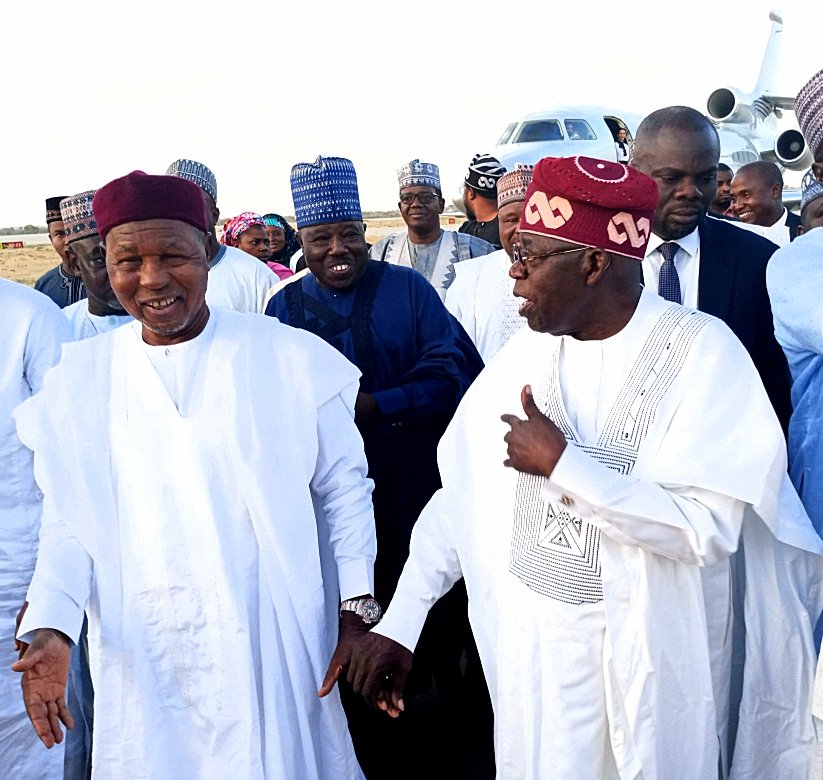 Aminu Bello Masari (@governormasari) on Twitter photo Received HE the President-Elect <a href="/officialABAT/">Bola Ahmed Tinubu</a> at the Umaru Musa Yar'adua Airport Katsina, on his way to meet HE President <a href="/MBuhari/">Muhammadu Buhari</a> at Daura. He is being accompanied by the National Chairman of the <a href="/OfficialAPCNg/">APC Nigeria</a> Sen Abdullahi Adamu, Speaker <a href="/femigbaja/">Femi Gbajabiamila</a> and some state Governors. Received HE the President-Elect <a href="/officialABAT/">Bola Ahmed Tinubu</a> at the Umaru Musa Yar'adua Airport Katsina, on his way to meet HE President <a href="/MBuhari/">Muhammadu Buhari</a> at Daura. He is being accompanied by the National Chairman of the <a href="/OfficialAPCNg/">APC Nigeria</a> Sen Abdullahi Adamu, Speaker <a href="/femigbaja/">Femi Gbajabiamila</a> and some state Governors.