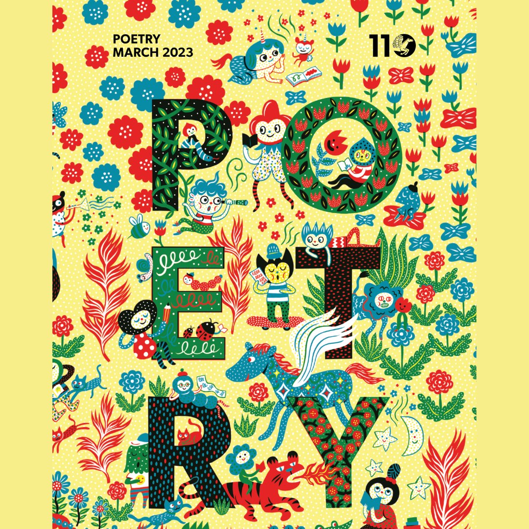 POETRY's March 2023 issue is now live! Edited by <a href="/adrian_matejka/">Adrian Matejka</a>, this issue features a portfolio devoted to Ann Lauterbach and new poems from Dorothea Lasky, KB Brookins, Terrance Hayes and more! 🌷 

Cover art by @AyaKakeda.

Read it here: bit.ly/3SBsMqF