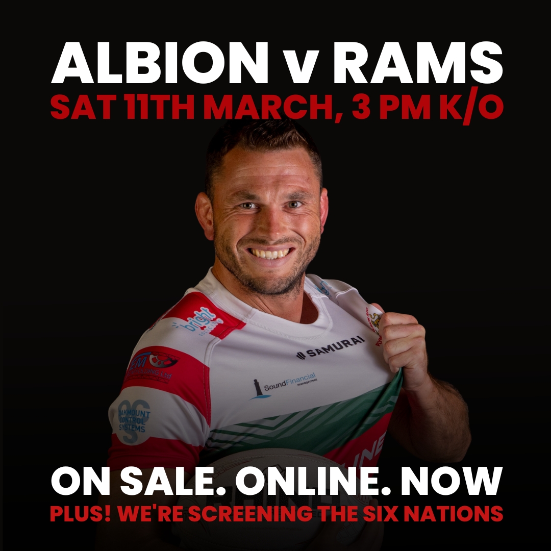 𝗖𝗢𝗠𝗘 𝗢𝗡 𝗛𝗢𝗠𝗘!
Join us when top of the table <a href="/Rams_RFC/">Rams RFC</a> come to town - bit.ly/ALBISHOP

For the keen eyed, you'll notice that we've got a swanky new website. 
We're still ironing out a couple of techincal issues but you can take a peek here plymouthalbion.com