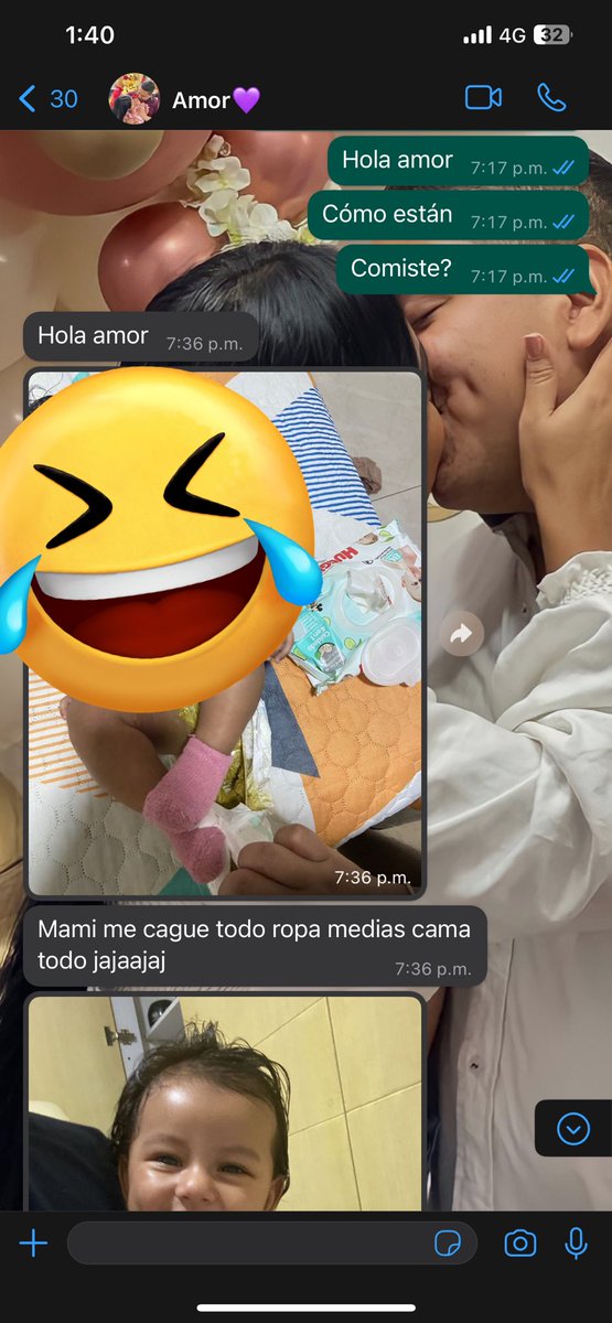Sjas28's tweet photo. Ayer mientras estaba en la universidad le escribí a mí pareja para ver cómo estaban (el la cuida), y viendo esta vaina, me puse a pensar que elegí un excelente papá para mí hija😭😭😭😭❤️‍🩹❤️‍🩹❤️‍🩹❤️‍🩹 https://t.co/YJspJGZBn9