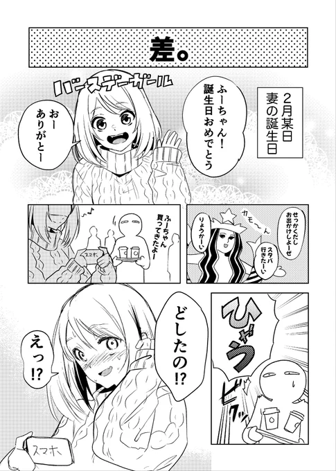 ドキドキする妻と埋められない差を感じる僕と。

#日記漫画
#マンガが読めるハッシュタグ 