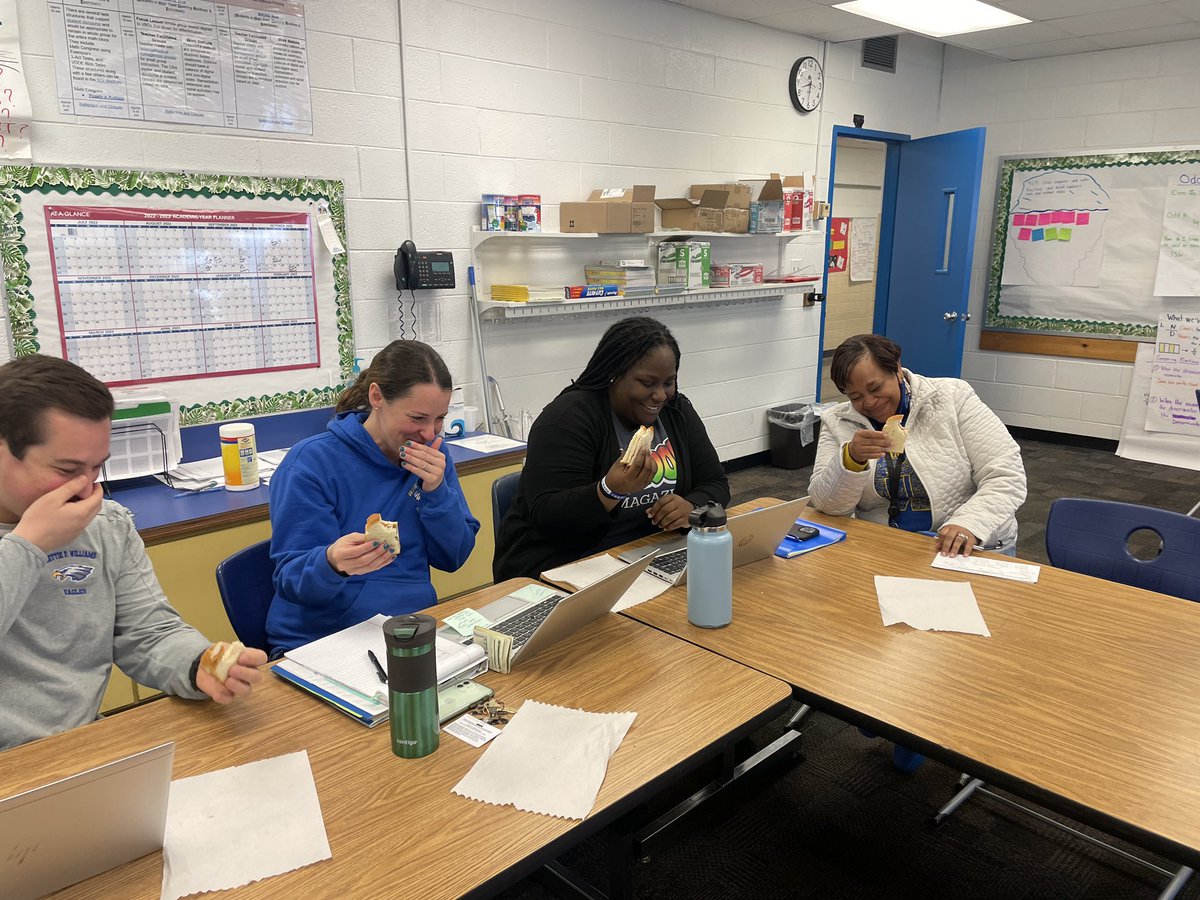 Lots of laughs during our SEL opening for Math PLC before we dig into Growth Assessment data <a href="/bfw_elem/">Bettie F Williams ES</a>