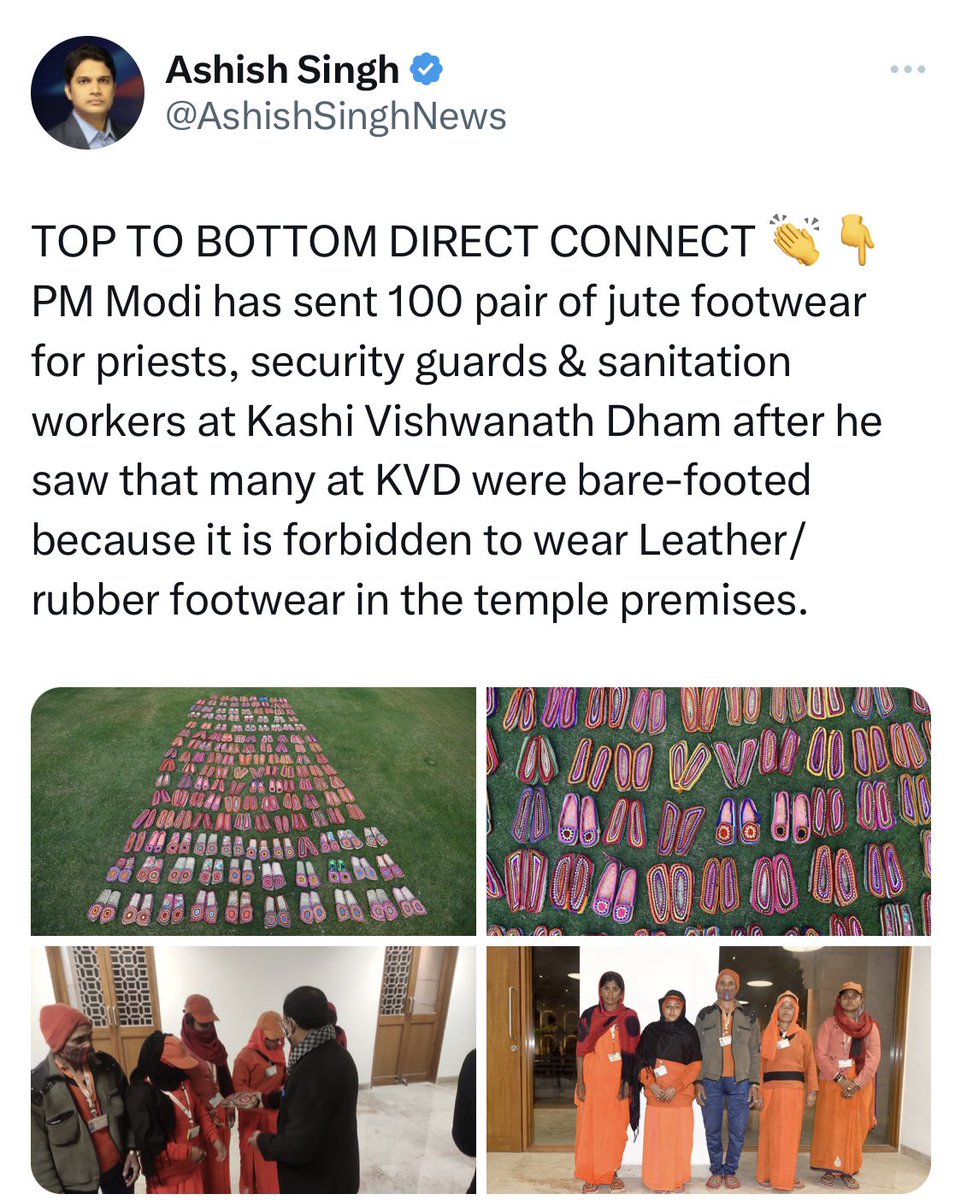 See how our beloved Pradhan Sevak gets a warm sendoff by Shramjeevis in Belagavi

I can never forget how he washed feet of sanitation workers in KumbhMela & had lunch with workers of Kashi Vishwanath 

We are truly blessed to be
SERVED by a KARMAYOGI who respects SHRAMAJEEVIS🙏