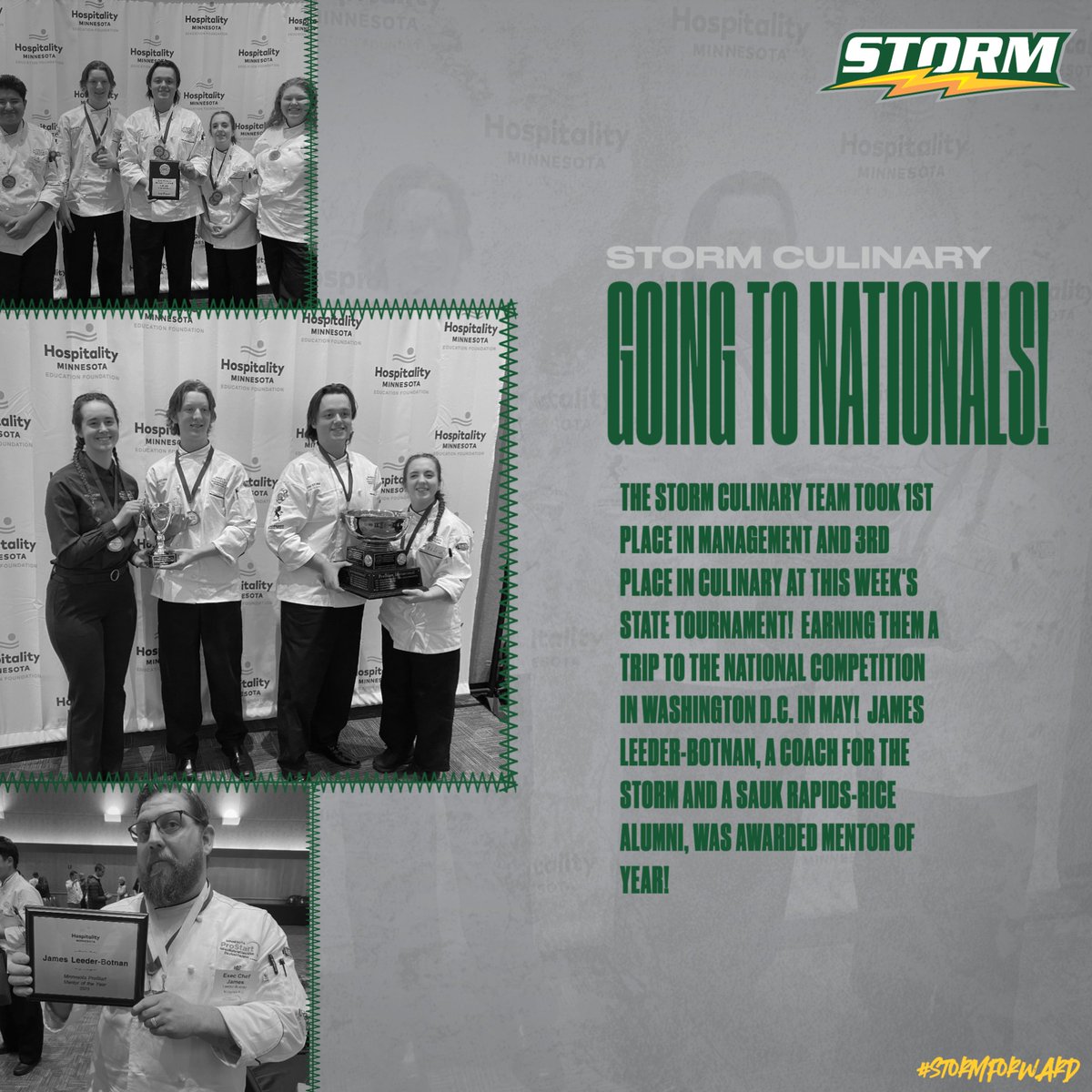 The Storm Culinary Team is going back to Nationals! 
#StormForward