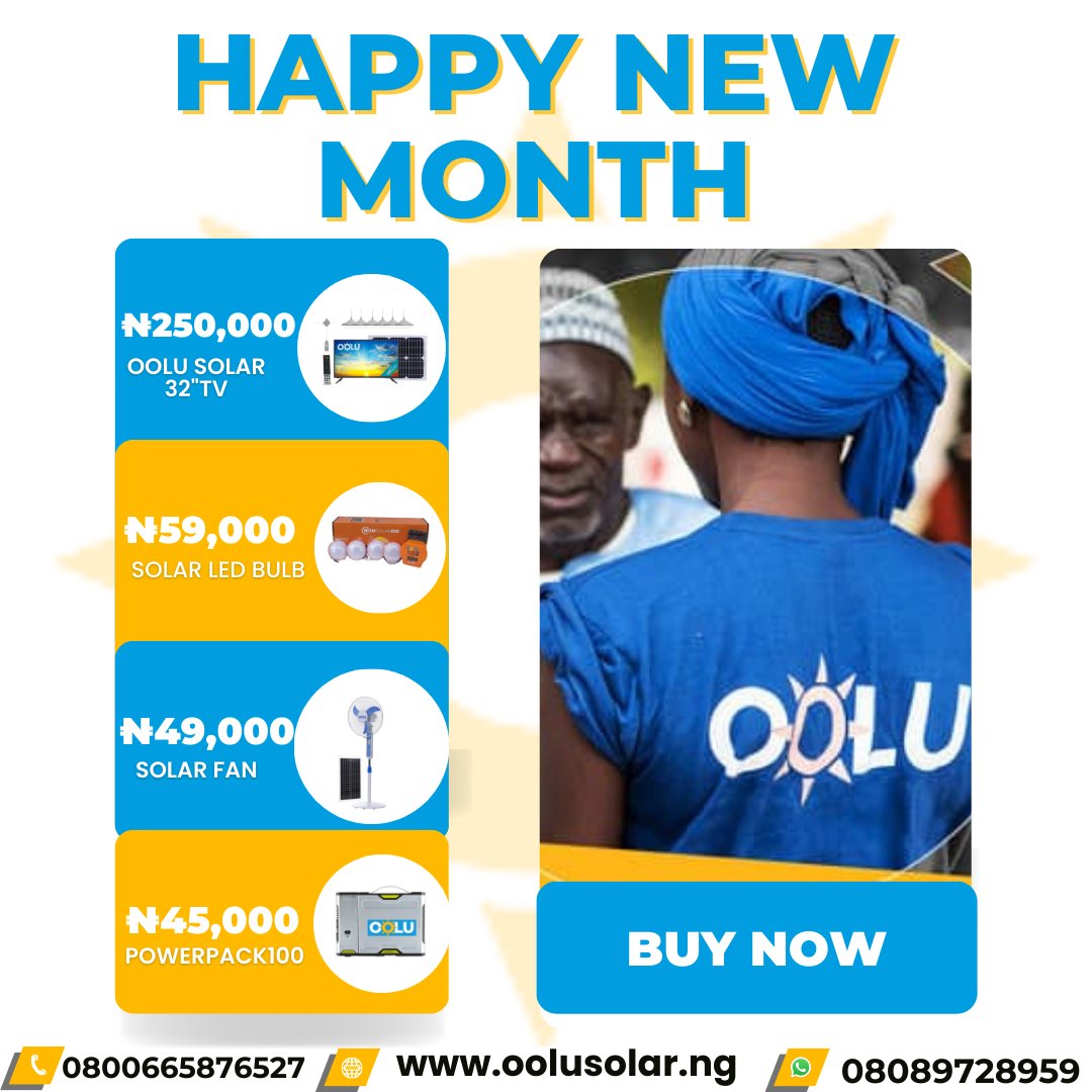 Ignitepowerng's tweet image. Welcome to the Month of March.
.
.
#oolusolarng  #offgridpower#sustainableoffice #solarpowered #solarledlight #SolarPower #LEDLighting #welcometomarch2023 #SustainableHome.