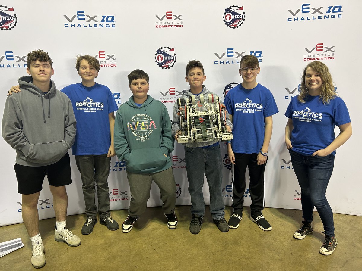 RMohlerZHS's tweet photo. ZMS team 41120T and Coach Kester are ready to go at the Ohio State VEX Robotics Championship! #BlueCanDoIt https://t.co/0XGWPqTPAZ