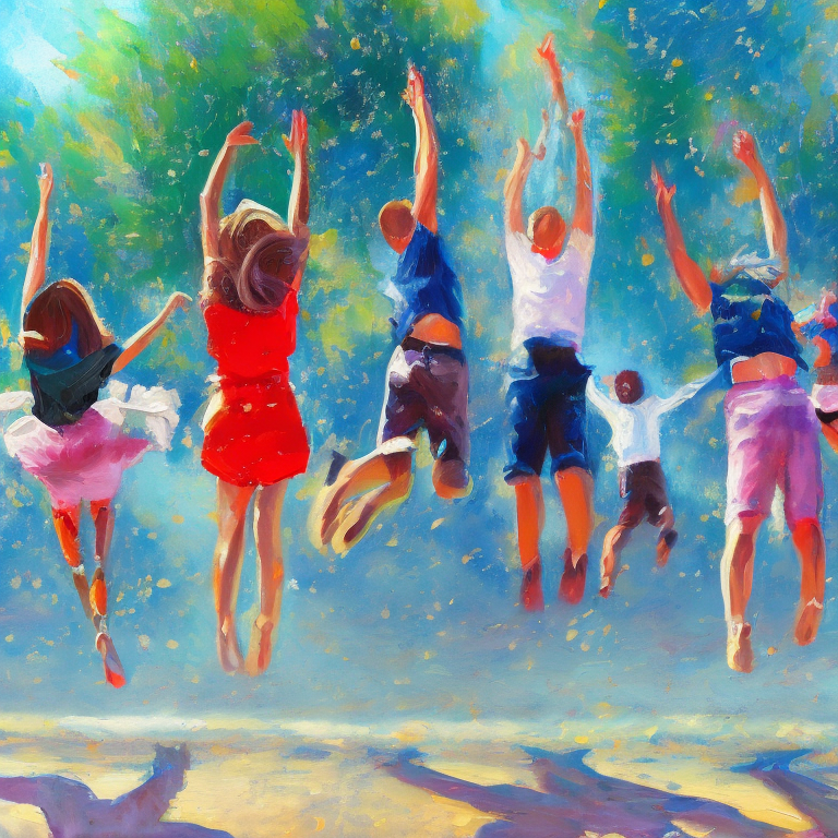CVC_UAB's tweet photo. Having a good day at #MWC23 makes us happy, so we've selected a few images from https://t.co/TGSP1jYHfl generated from the emotion 'happiness'😄 

The demo uses #CV and generative #AI to turn your emotions into a masterpiece 🎨

With the support of @FECYT_Ciencia #ExperimentAI https://t.co/aJTU3yom9q