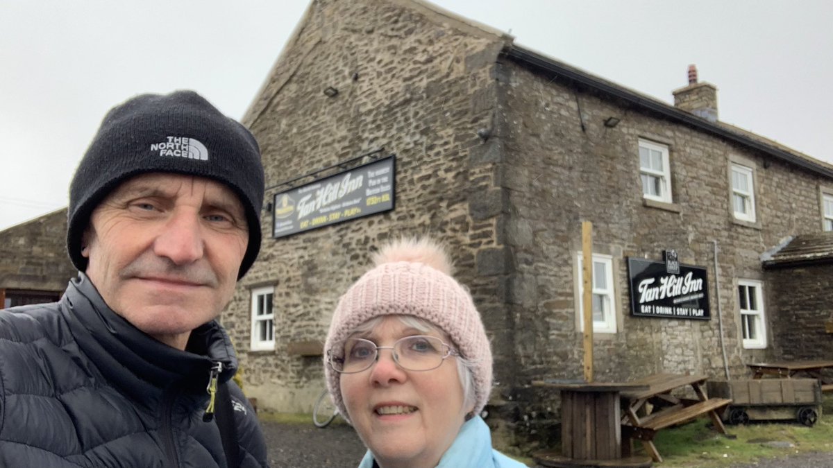 KirkStan's tweet photo. Enjoying my (Fake) Birthday #NotALeapYear with @Lynne_Kirk in the #TinTent ๐ @tanhillinn Bit of a bimble on the #PennineWay, a few beers and a lovely meal later. https://t.co/vfejtnJZfL