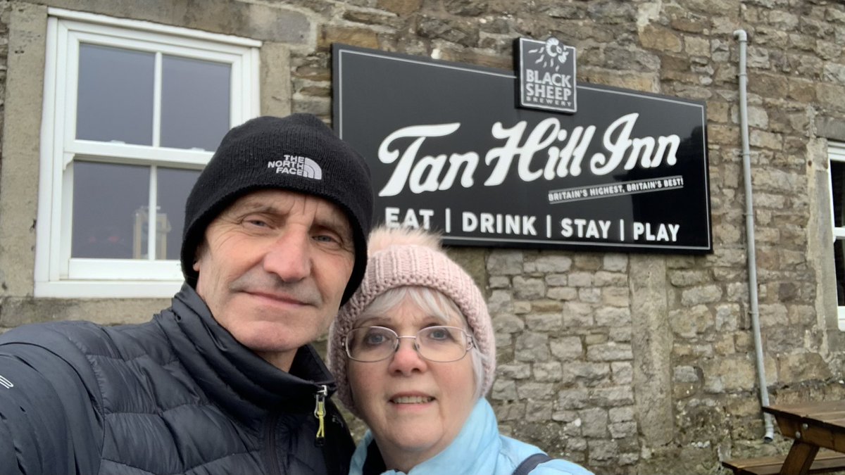KirkStan's tweet photo. Enjoying my (Fake) Birthday #NotALeapYear with @Lynne_Kirk in the #TinTent ๐ @tanhillinn Bit of a bimble on the #PennineWay, a few beers and a lovely meal later. https://t.co/vfejtnJZfL