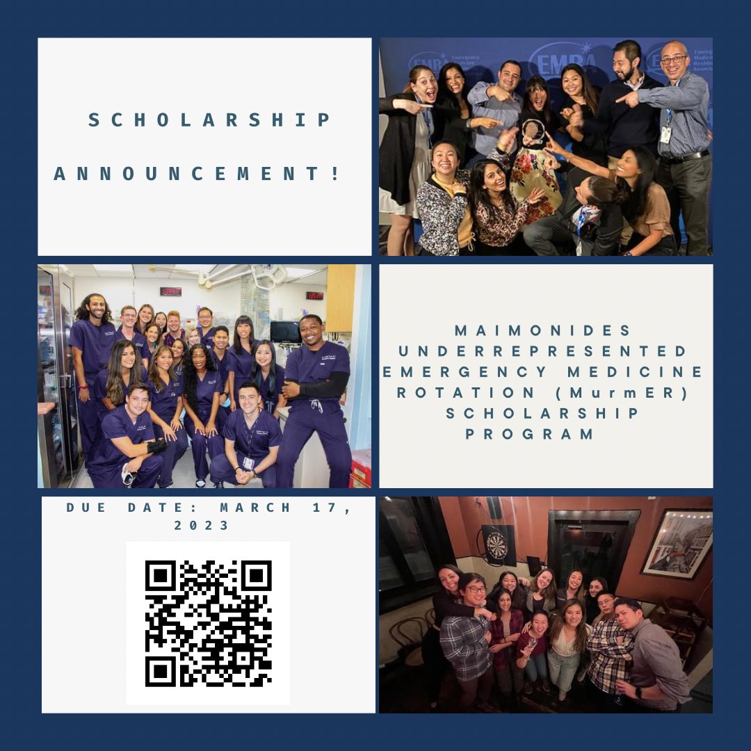 SCHOLARSHIP ANNOUNCEMENT FOR MY UPCOMING MS4s ❤️ if you wanna experience the maimo love, apply!! 
Link: maimonidesem.org/urm-visiting-s…