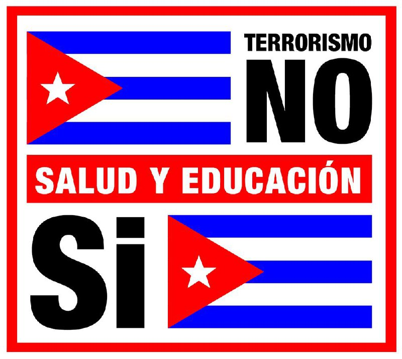 EEUU ratifica a #Cuba 🇨🇺 como "Estado patrocinador del terrorismo". Una acusación cínica. El único terrorismo que hay en Cuba es el que EEUU practica en la base de Guantánamo y con su bloqueo. 
  
Cuba es ejemplo de solidaridad para el mundo. Unos mandan bombas y otros médicos.