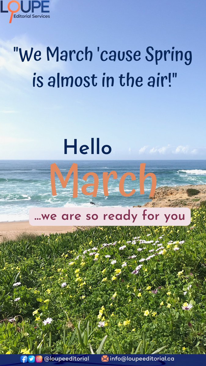 loupeeditorial's tweet image. Happy New Month, fam.
#WritingCommunity #MARCHingforward